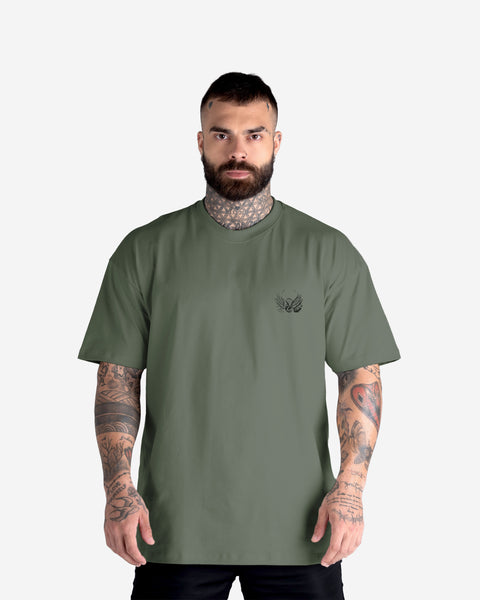 Camiseta Oversized Treino Verde Mith Nation Aesthetics Forever