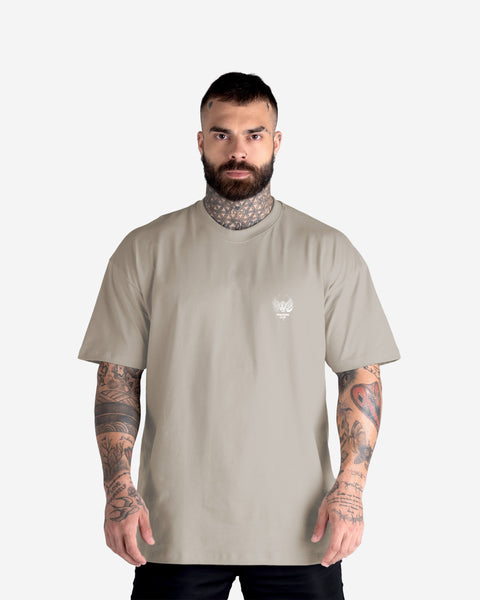 Camiseta Oversized Heavy Bege Mith Nation Training Club