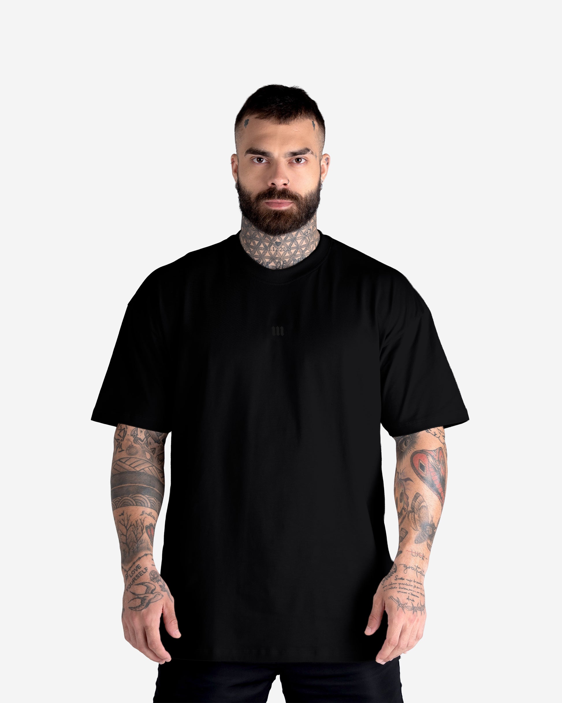 Camiseta Overdized Treino Preto Mith Nation Doodle