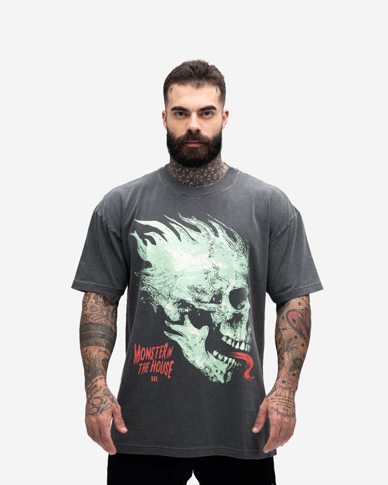 Camiseta Oversized Estonada Mith Under Dogs Cinza