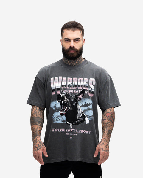 Camiseta Oversized Estonada Mith Wardogs Cinza