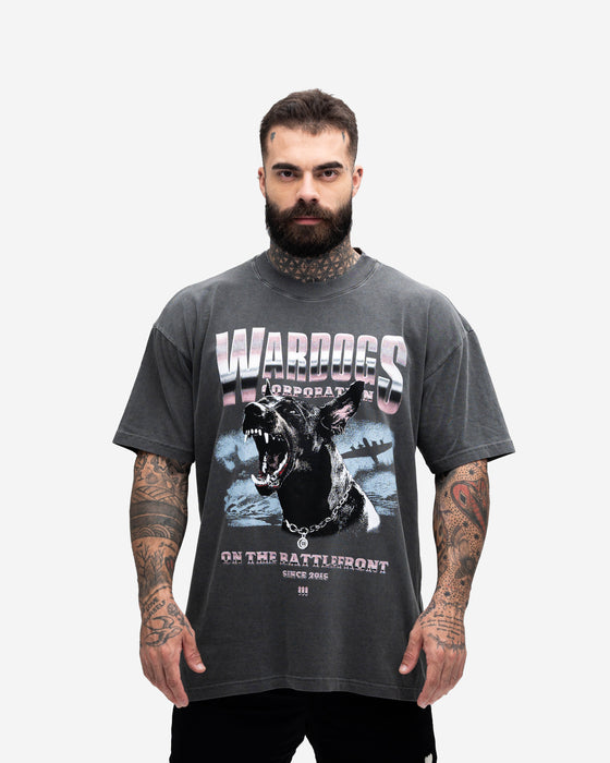 Camiseta Oversized Estonada Mith Wardogs Cinza