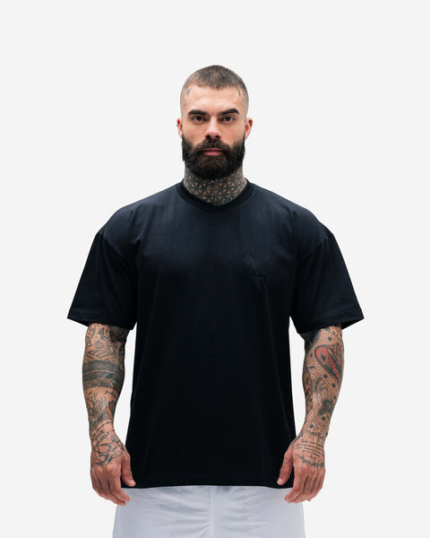 Camiseta Oversized Heavy Mith Nation Training Club Preto