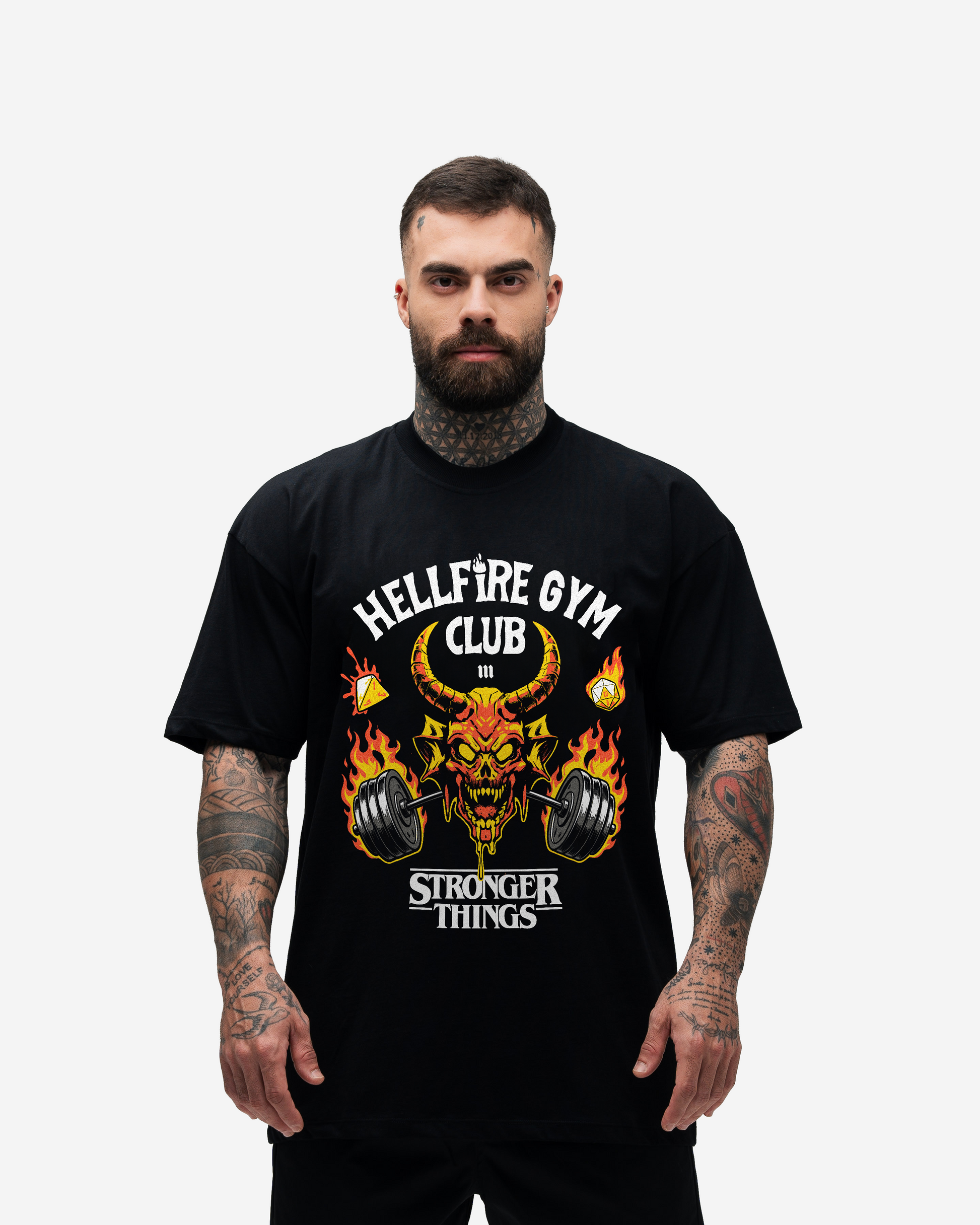 Camiseta Oversized Treino Mith Hellfire Club Preto
