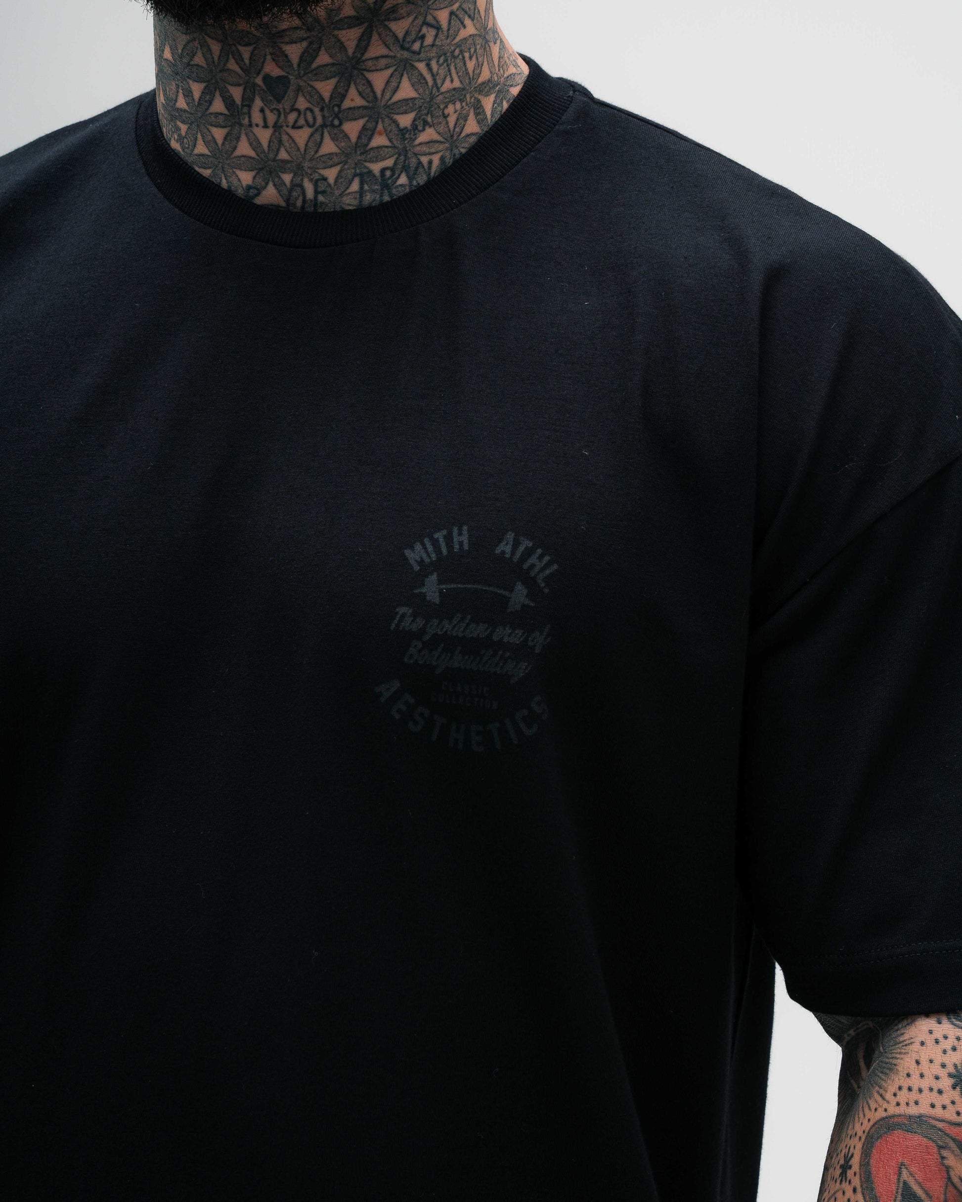 Camiseta Oversized de Treino Golden Era Preta Athl Aesthetics