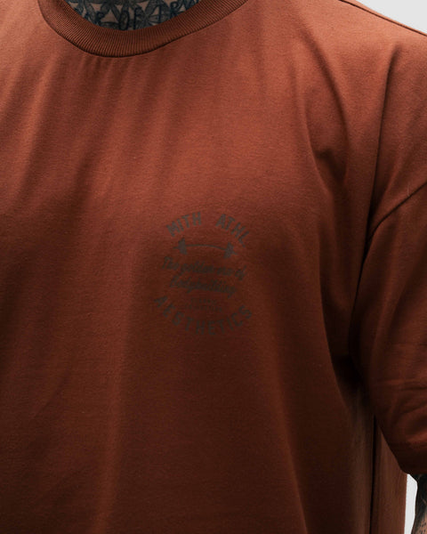 Camiseta Oversized de Treino Golden Era Marrom Athl Aesthetics