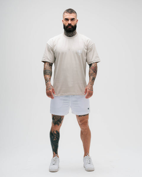 Camiseta Oversized Heavy Bege Mith Nation Training Club