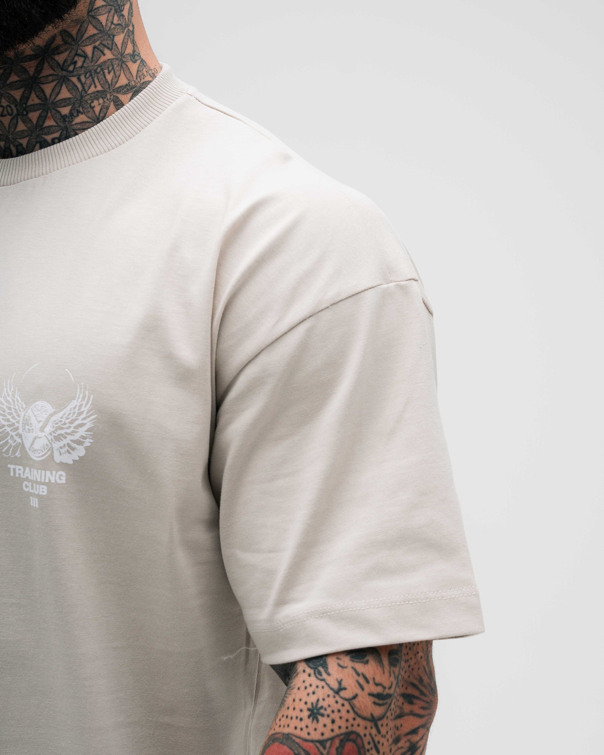 Camiseta Oversized Heavy Bege Mith Nation Training Club