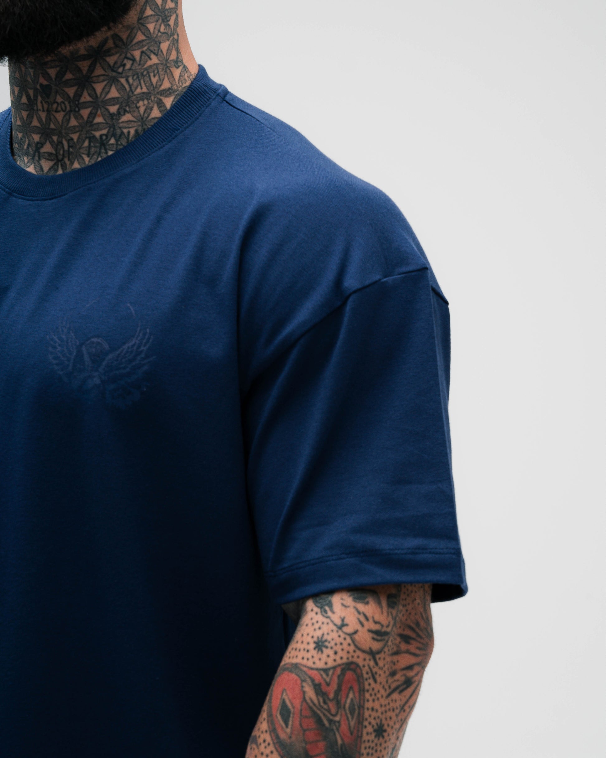 Camiseta Oversized Treino Azul Mith Nation Aesthetics Forever