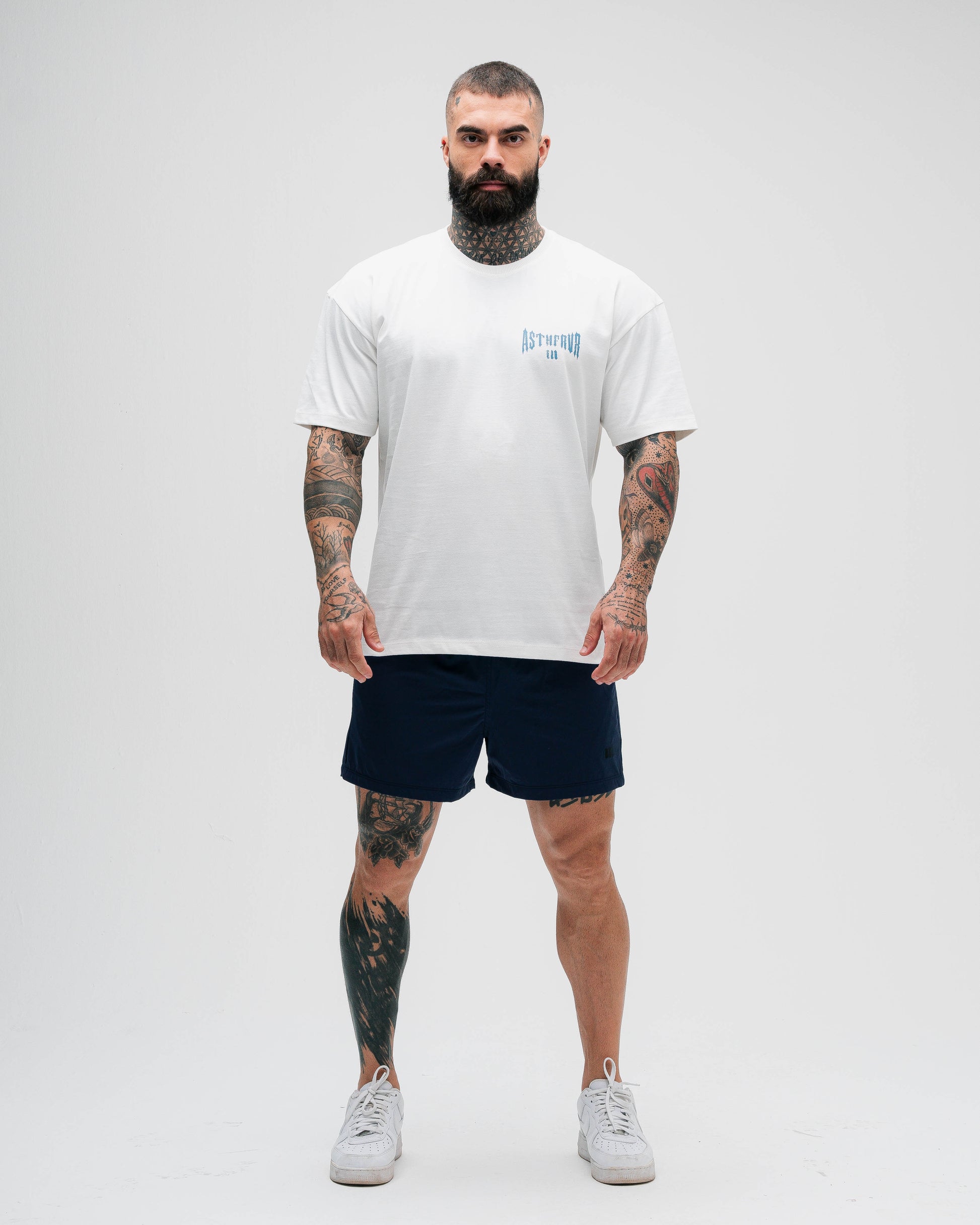 Camiseta Oversized Heavy Off White Mith Nation Lifting Club