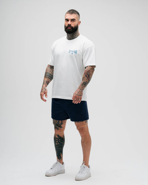 Camiseta Oversized Heavy Off White Mith Nation Lifting Club