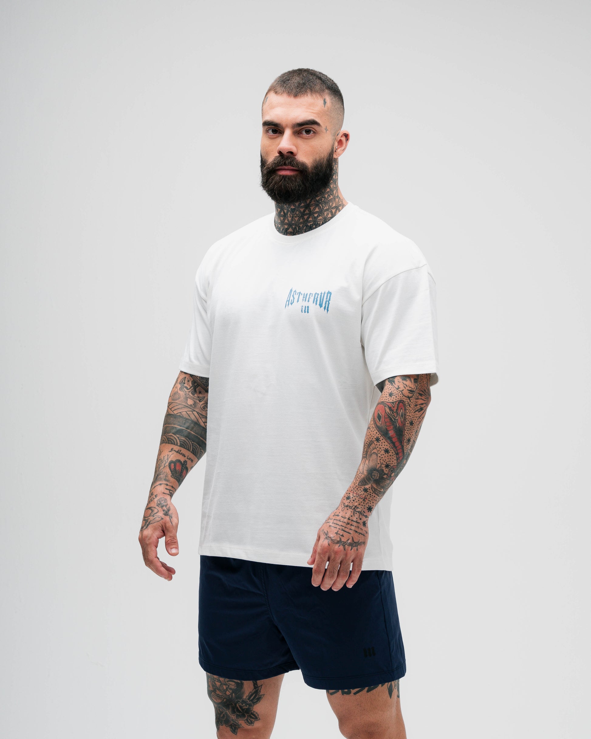 Camiseta Oversized Heavy Off White Mith Nation Lifting Club