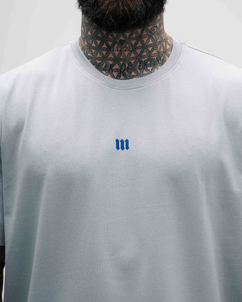 Camiseta Oversized Treino Cinza Mith Nation Doodle Grid