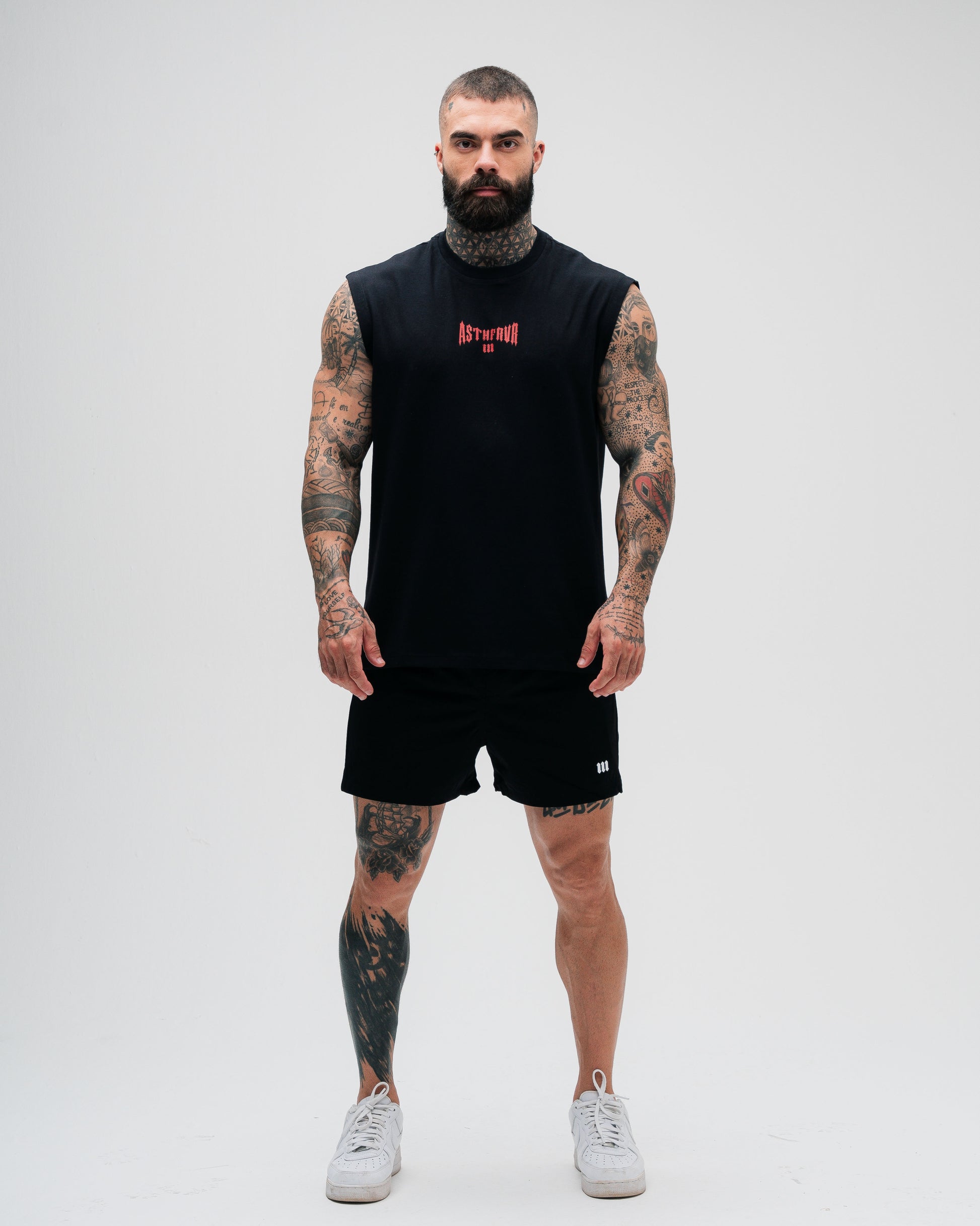 Regata Drop Sholder Slevelles Preto Mith Nation Lifting Club