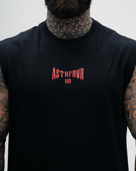 Regata Drop Sholder Slevelles Preto Mith Nation Lifting Club