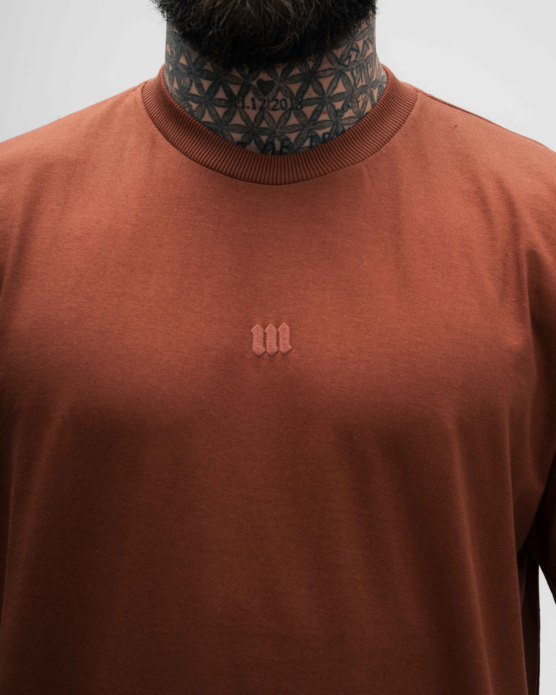 Camiseta Oversized Heavy Marrom Mith Nation Logo