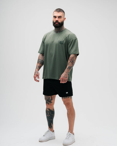 Camiseta Oversized Treino Verde Mith Nation Aesthetics Forever