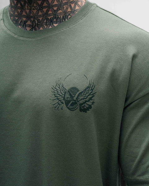 Camiseta Oversized Treino Verde Mith Nation Aesthetics Forever