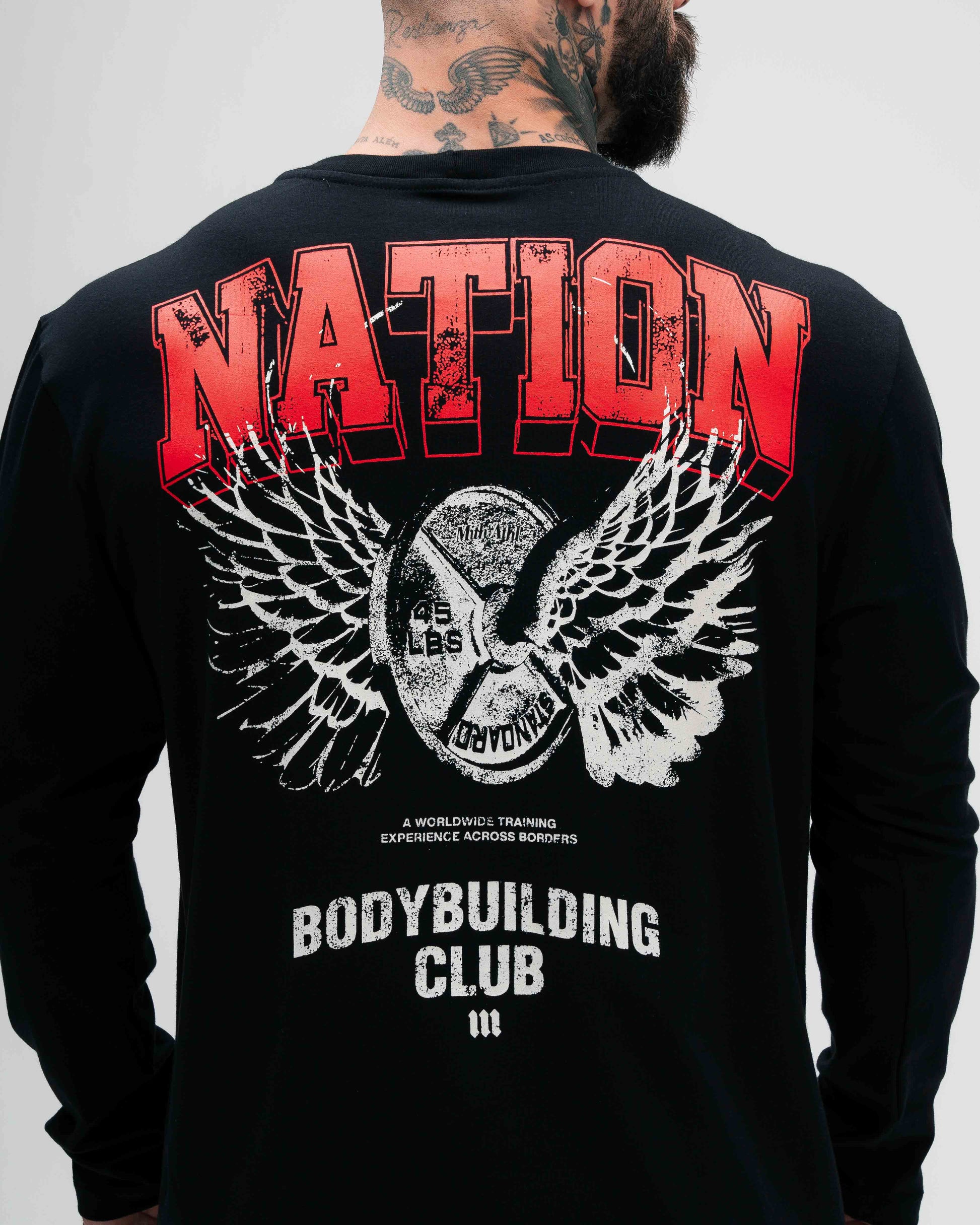 Camiseta Manga Longa Preto Mith Nation Experience Across