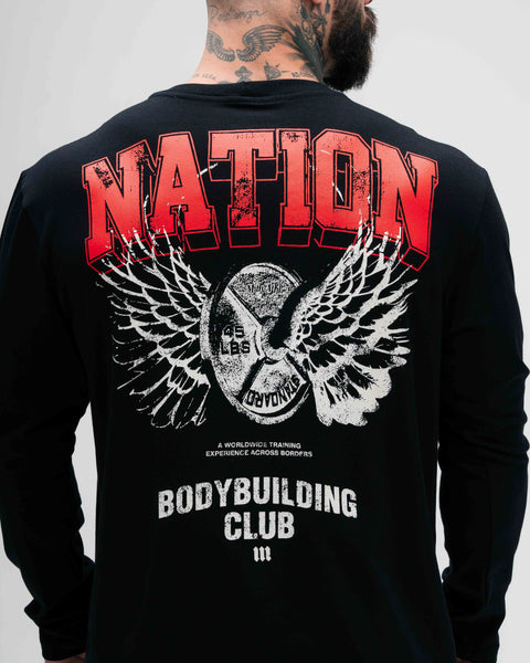 Camiseta Manga Longa Preto Mith Nation Experience Across