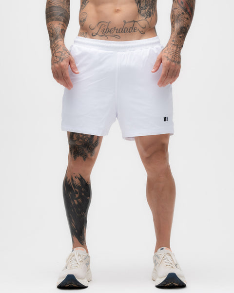Shorts Regular Tactel Branco Mith Nation Icon