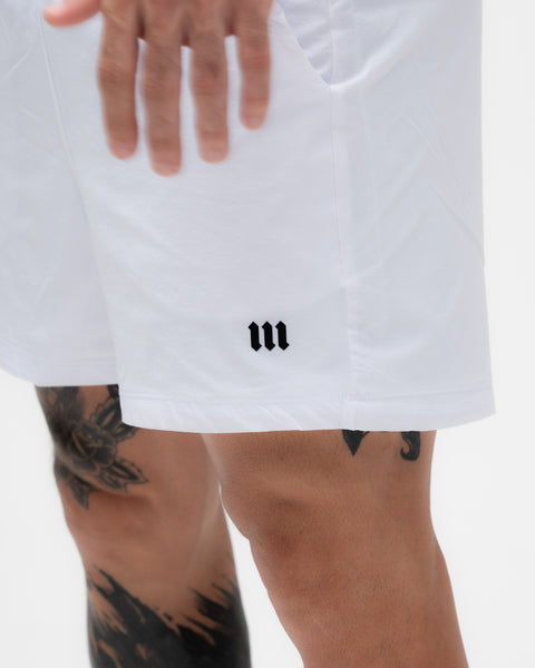Shorts Regular Tactel Branco Mith Nation Icon