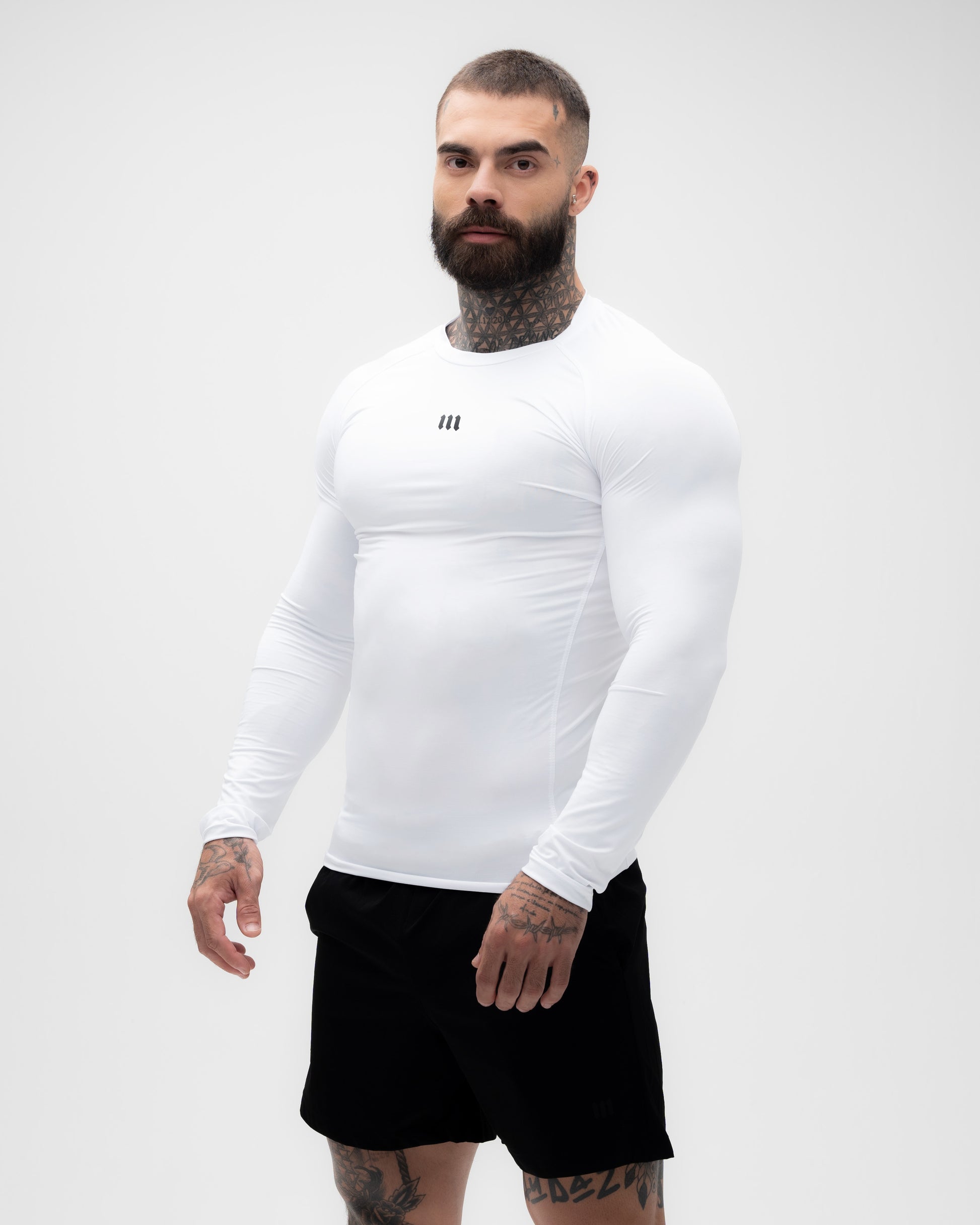 Camiseta Manga Longa Compressão Branca Mith Nation Icon