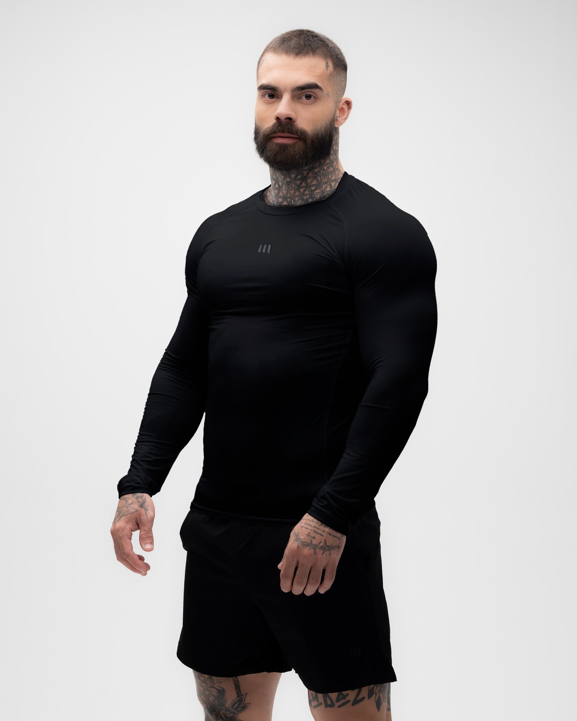 Camiseta Manga Longa Compressão Preta Mith Nation Icon