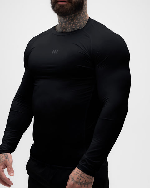 Camiseta Manga Longa Compressão Preta Mith Nation Icon
