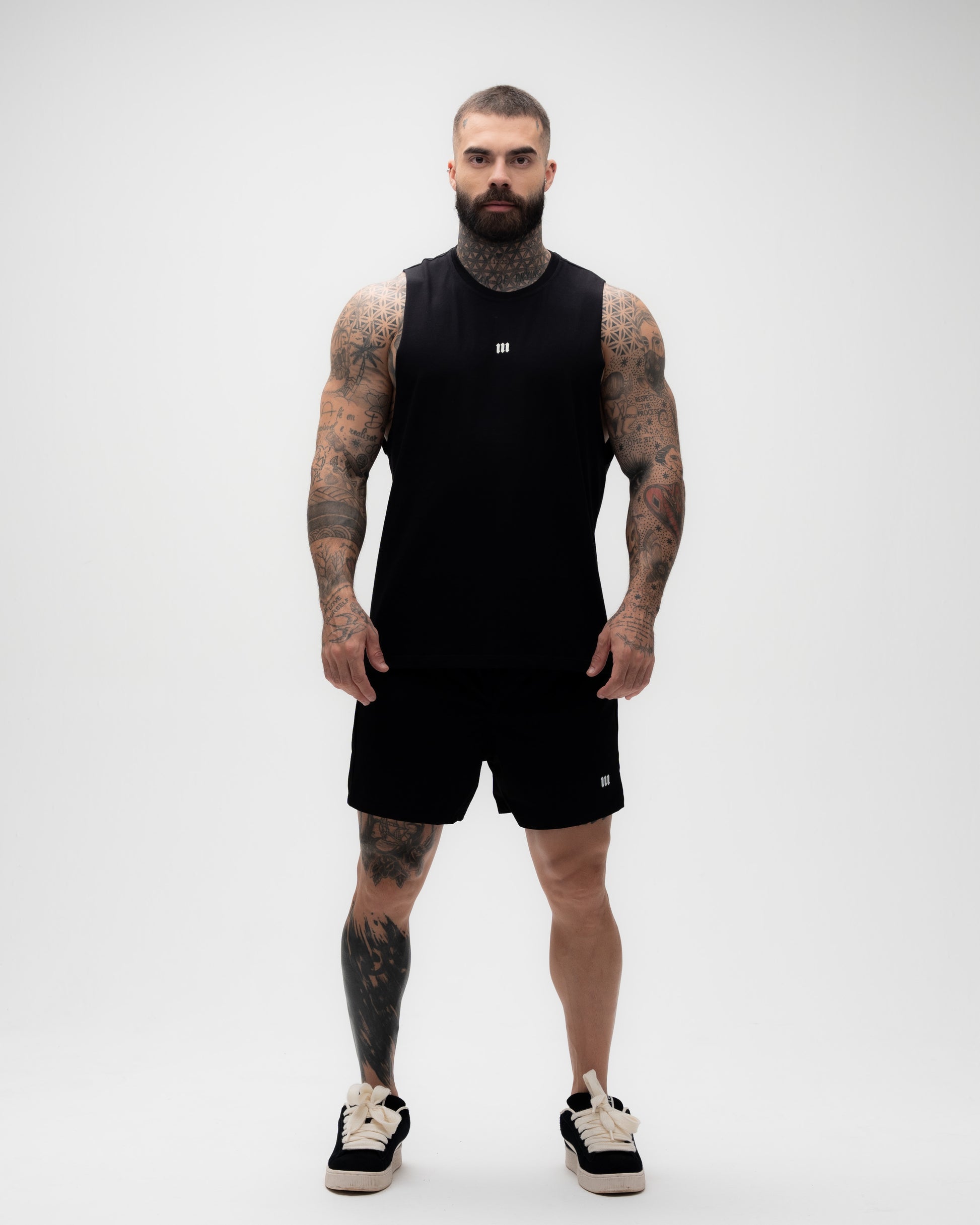 Regata Cut Off Mith Nation Doodle Preto