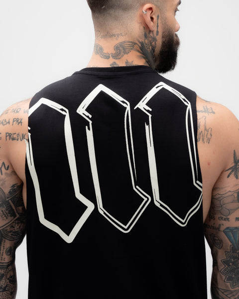 Regata Cut Off Mith Nation Doodle Preto