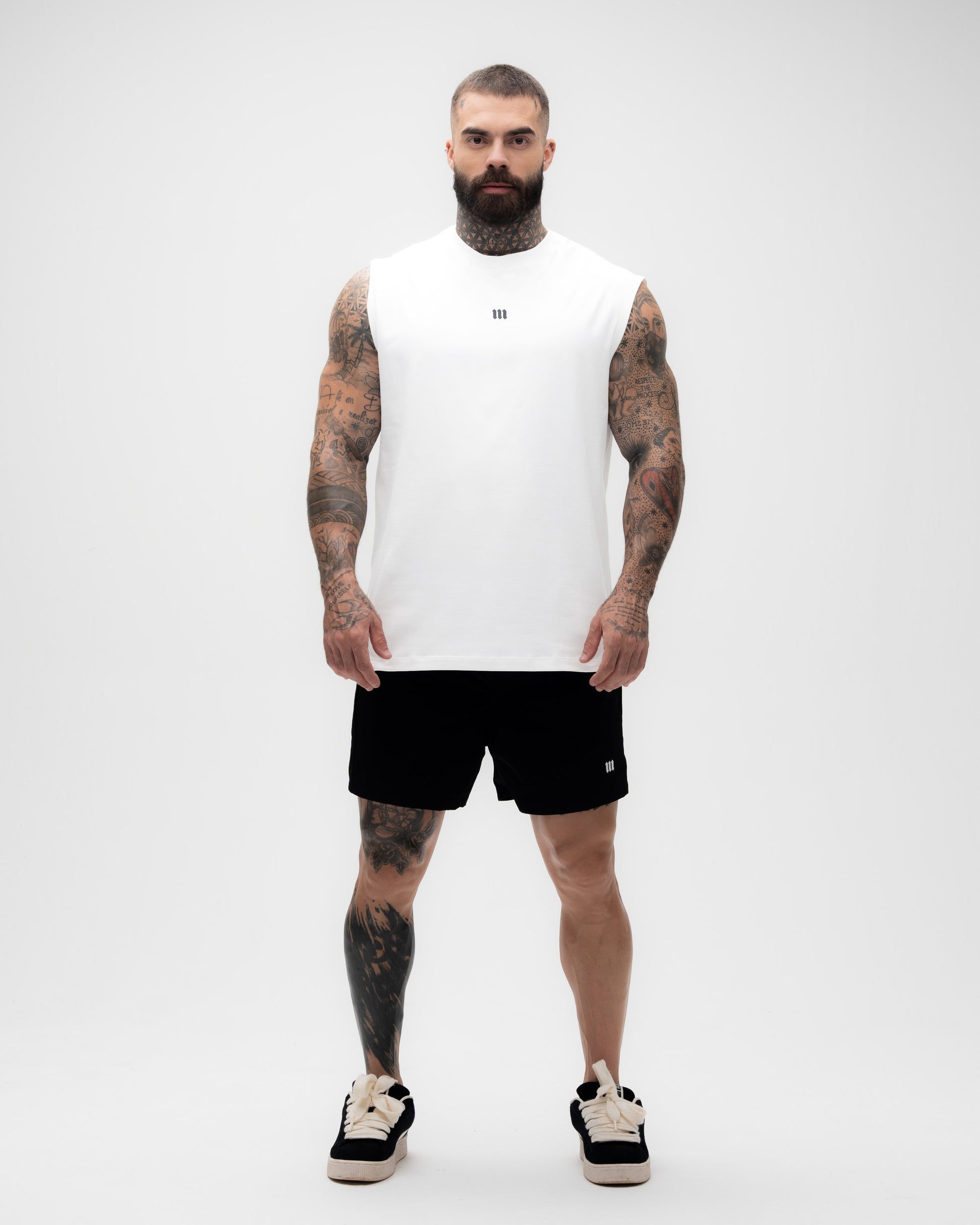 Regata Drop Shoulder Treino Off White Mith Nation Doodle Grid