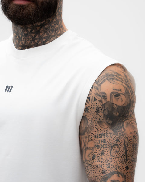 Regata Drop Shoulder Treino Off White Mith Nation Doodle Grid