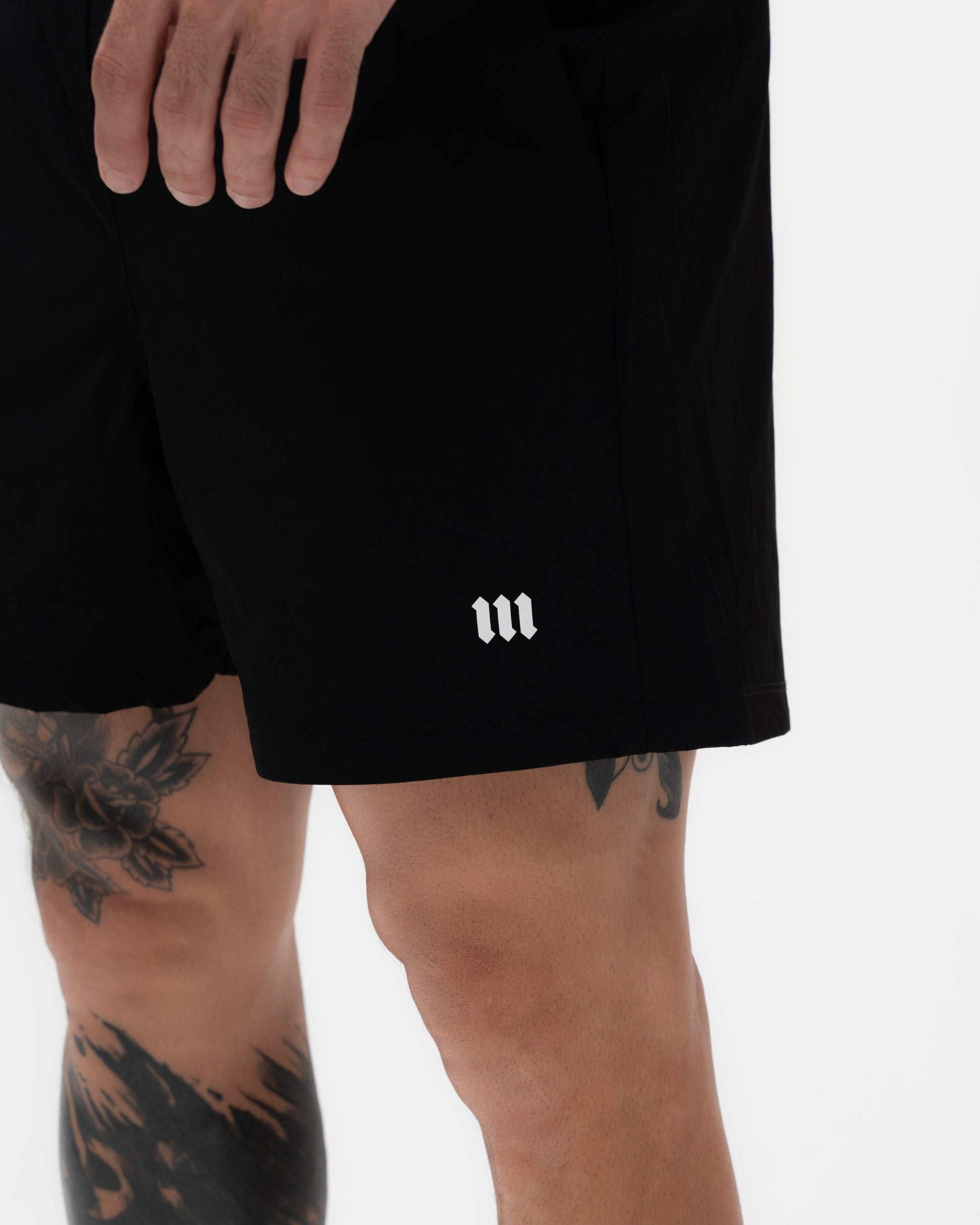 Shorts Regular Tactel Preto Mith Nation Icon