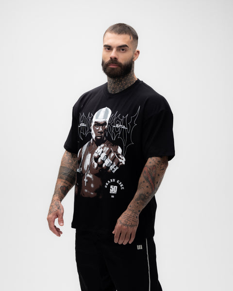 Camiseta Oversized Treino 50 Cent Preto