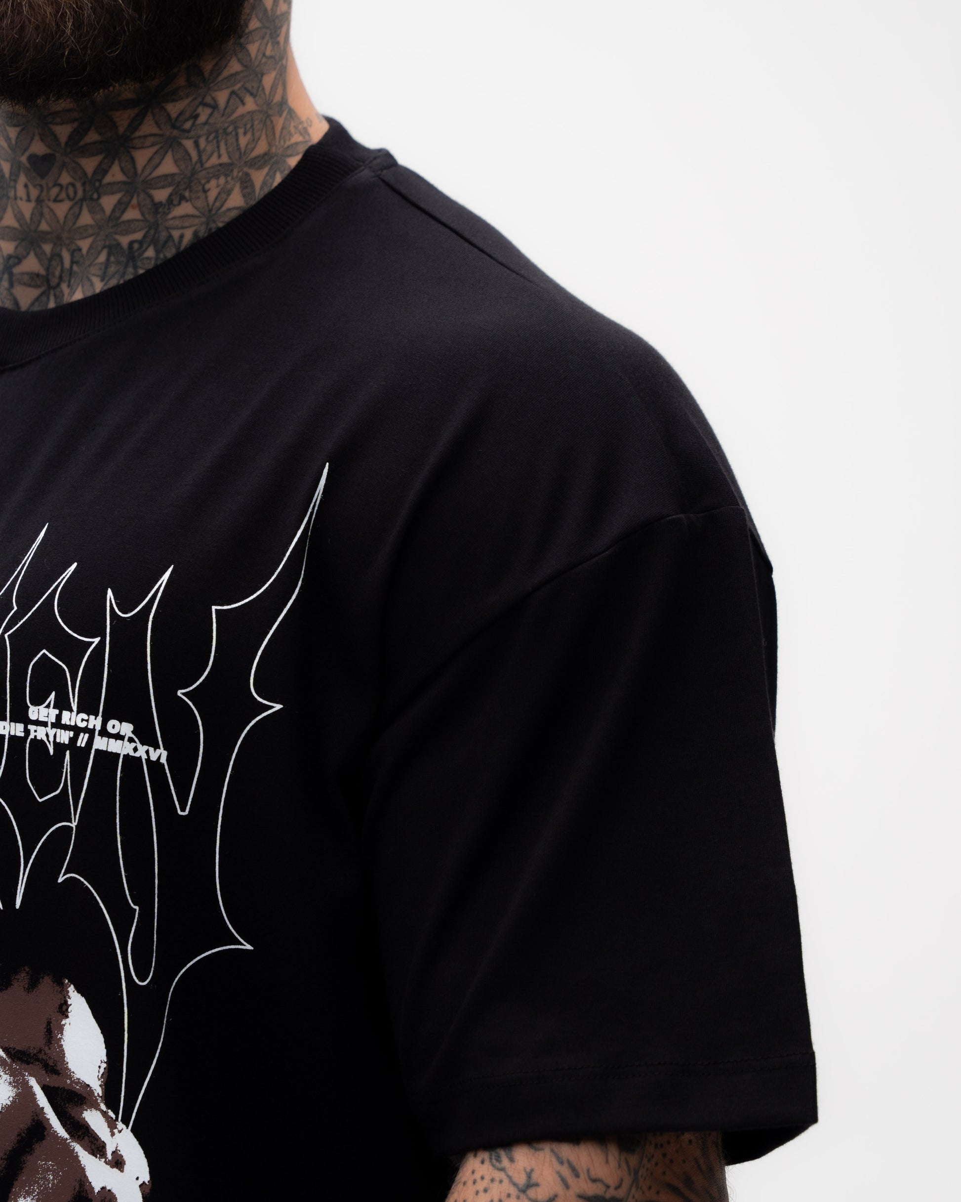 Camiseta Oversized Treino 50 Cent Preto