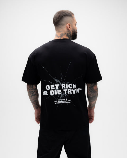 Camiseta Oversized Treino 50 Cent Preto