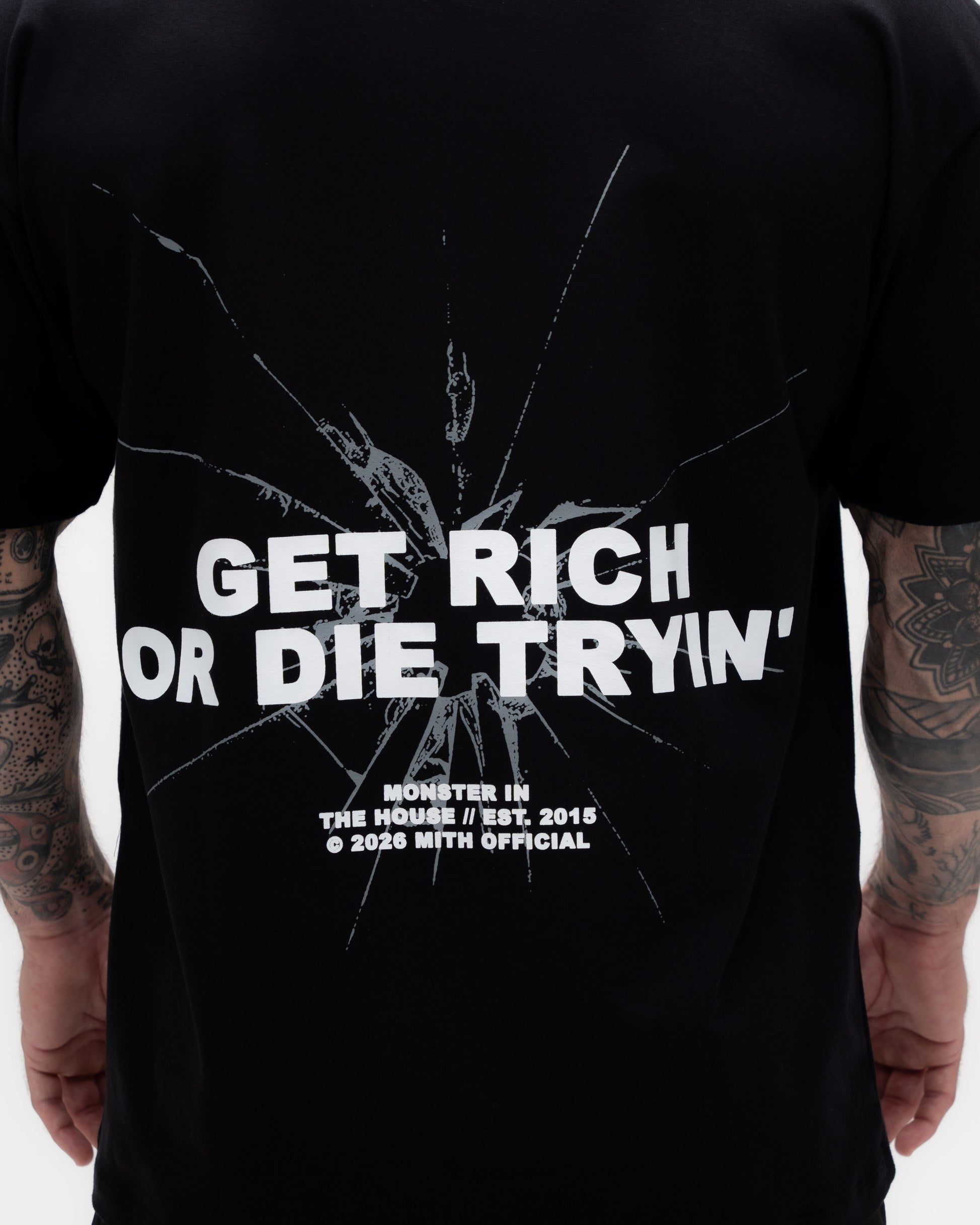 Camiseta Oversized Treino 50 Cent Preto