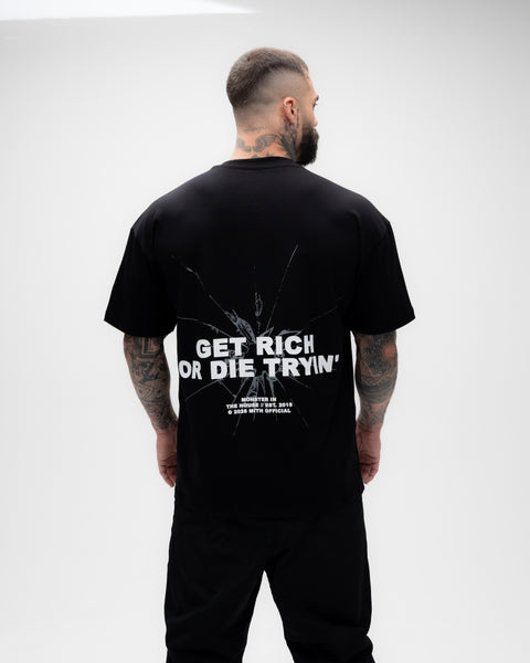 Camiseta Oversized Treino 50 Cent Preto