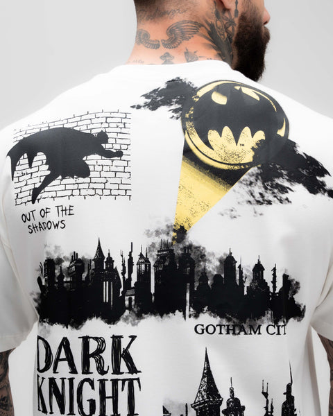 Camiseta Oversized Treino Mith X Batman Dark Knight Off White