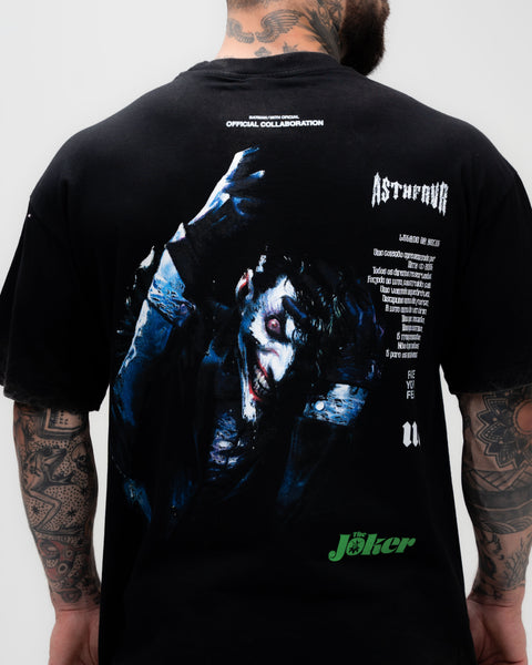Camiseta Oversized Estonada Premium Mith X Joker Preto