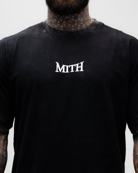 Camiseta Oversized Estonada Premium Mith X Batman Vs. Joker Preto