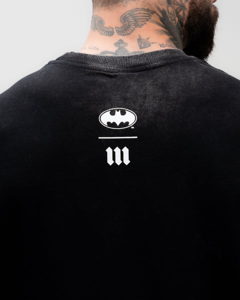 Camiseta Oversized Estonada Premium Mith X Batman I Am The Shadows Preto