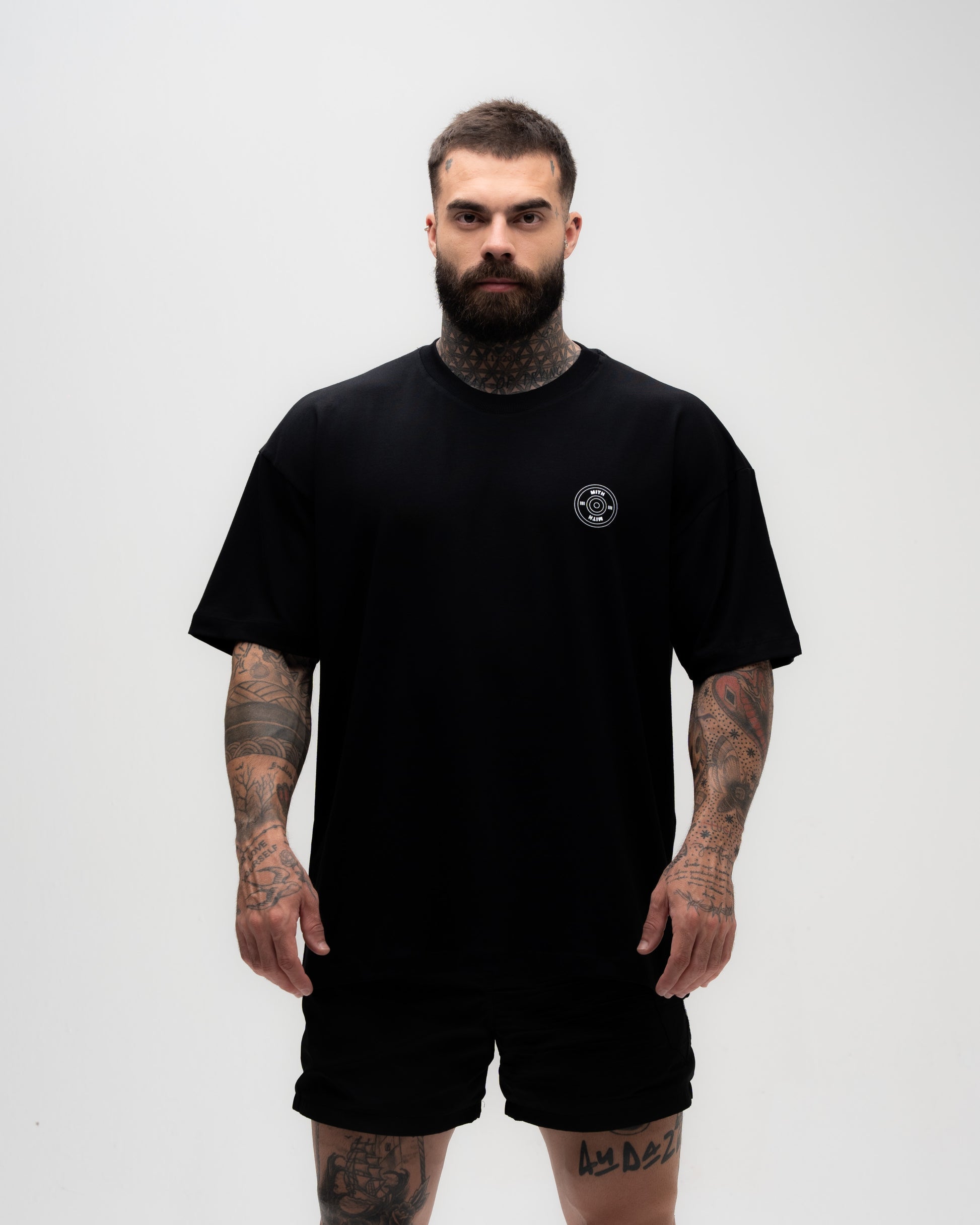 Camiseta Oversized Treino Mith Enquanto Voce Posta Preto