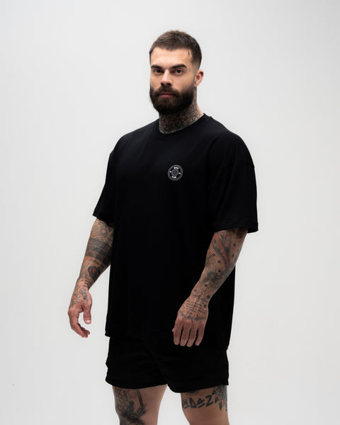 Camiseta Oversized Treino Mith Enquanto Voce Posta Preto