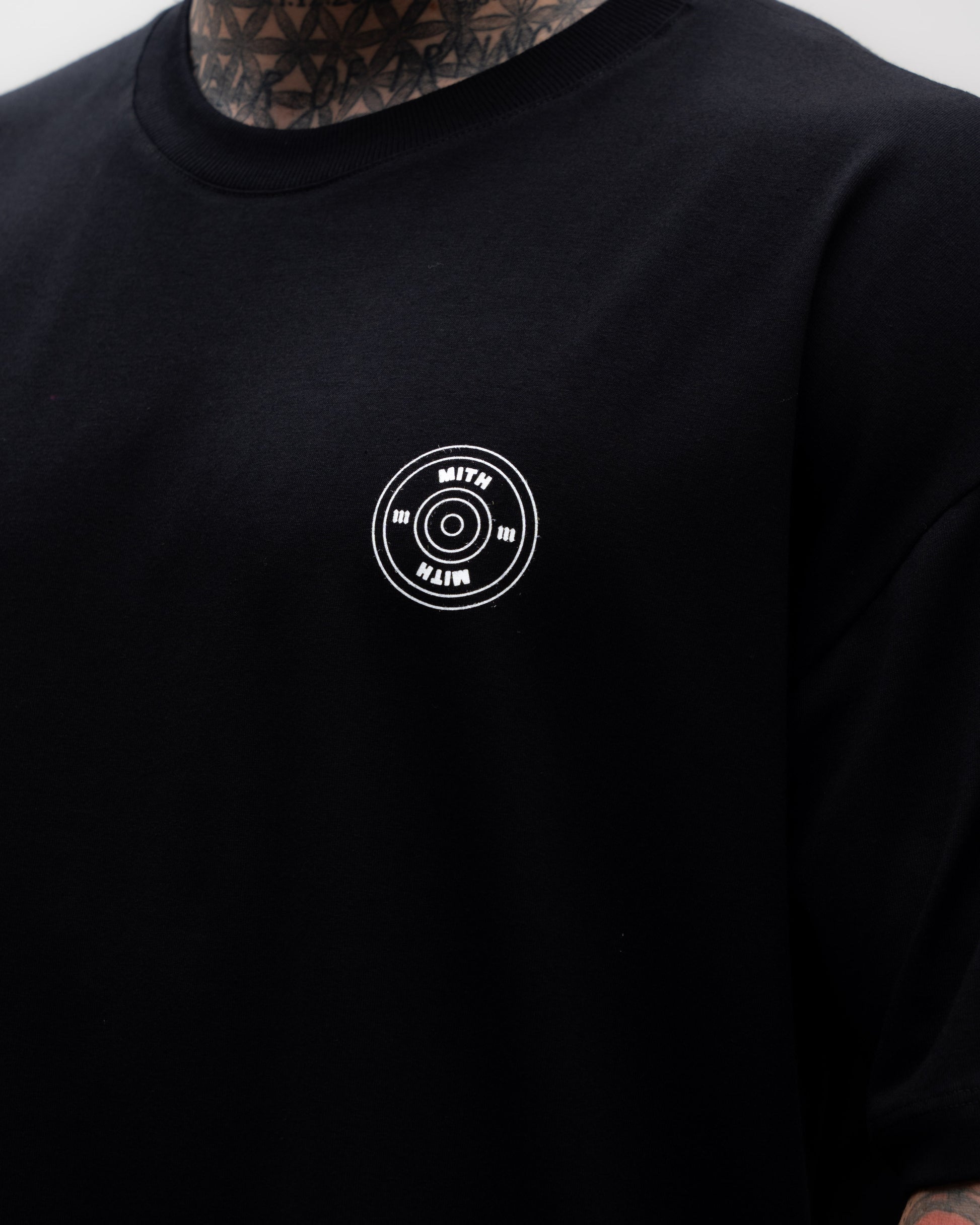 Camiseta Oversized Treino Mith Enquanto Voce Posta Preto