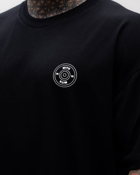 Camiseta Oversized Treino Mith Enquanto Voce Posta Preto