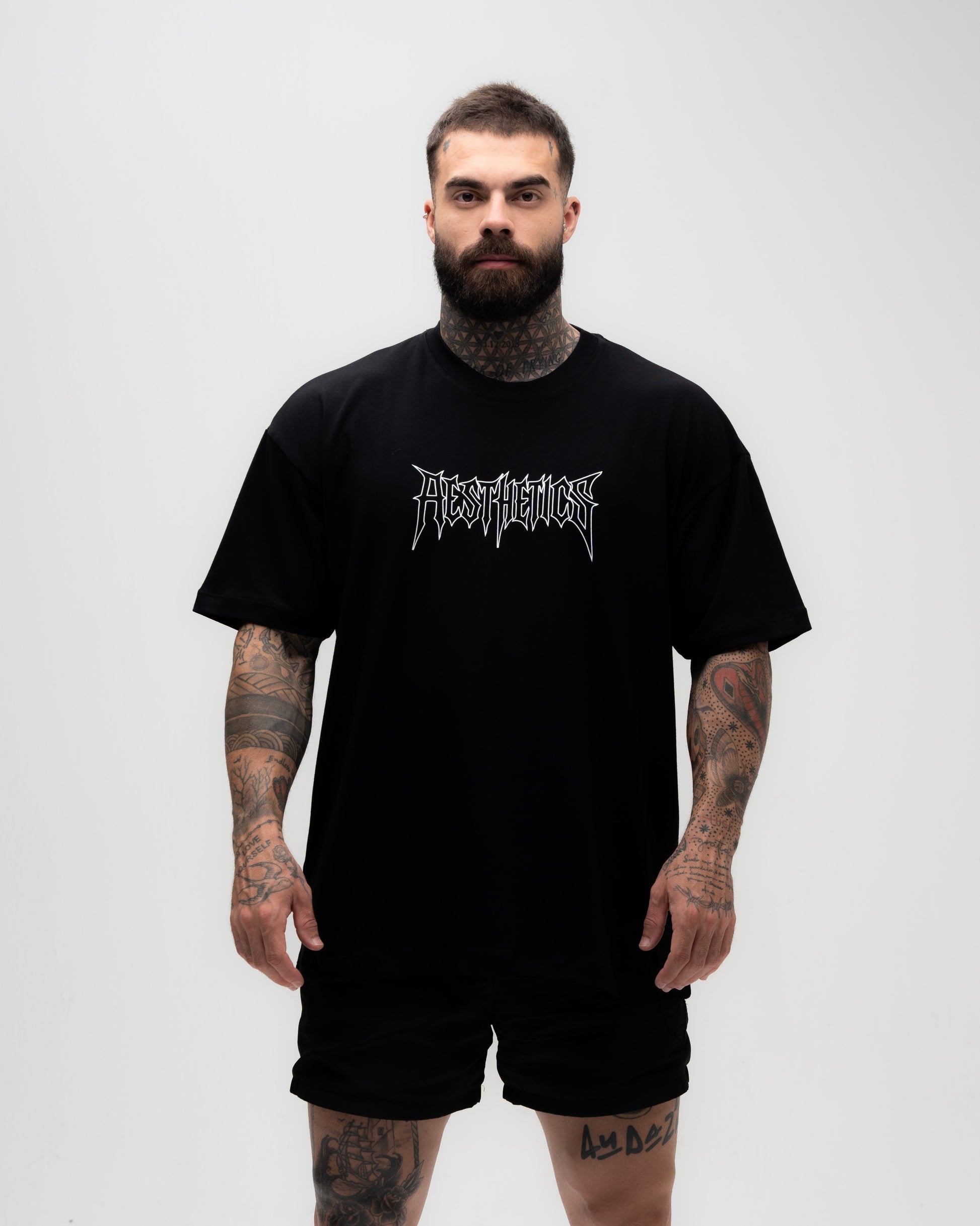 Camiseta Oversized Treino Mith Sandow Preto