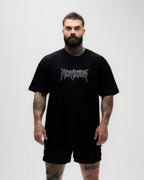 Camiseta Oversized Treino Mith Sandow Preto