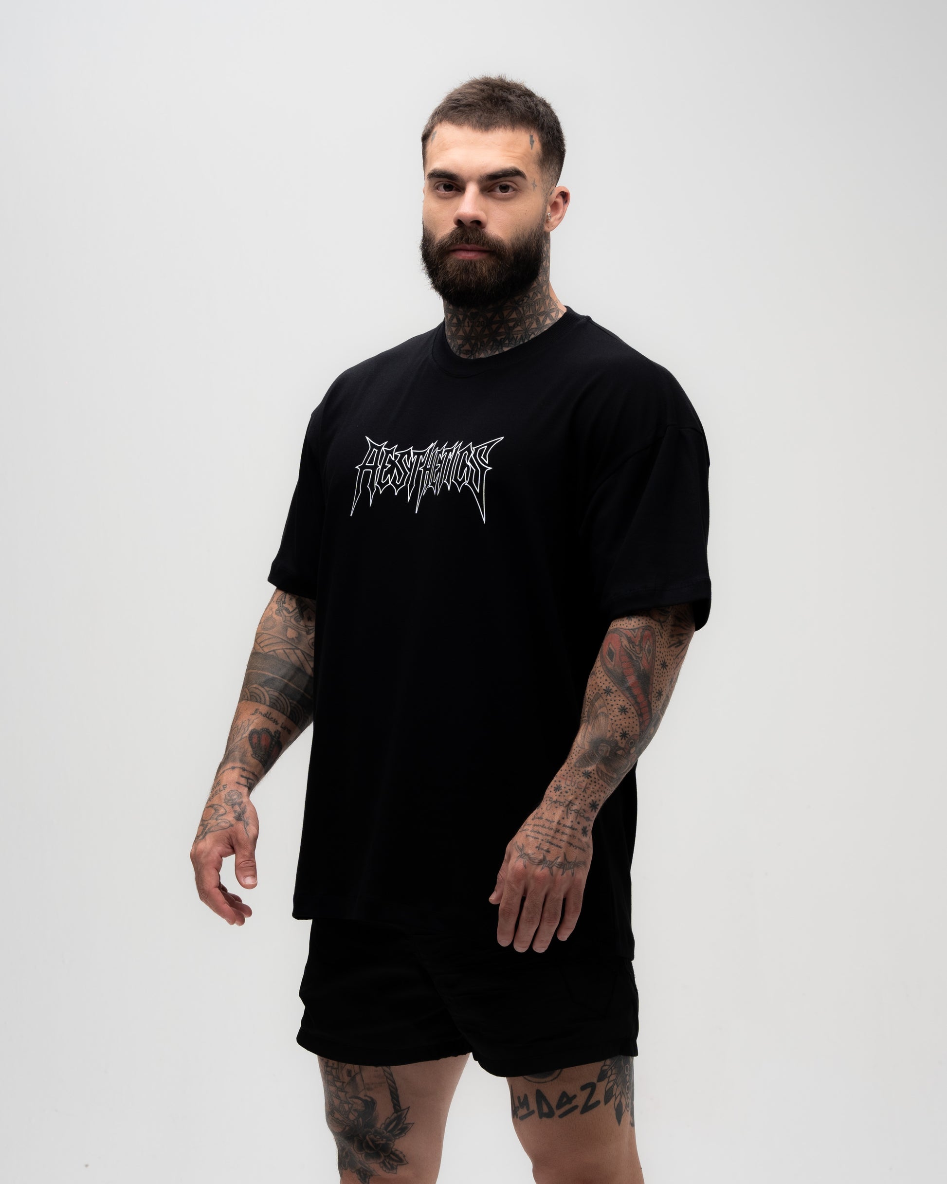 Camiseta Oversized Treino Mith Sandow Preto